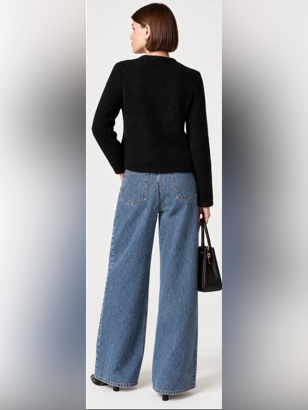 J.Crew Textured sweater lady jacket in black - Picture 4 of 9